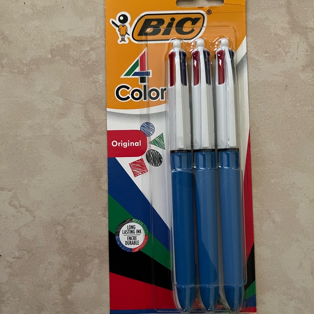 BIC 4-Color Ballpoint Pen - Blue, Red, Green, Black